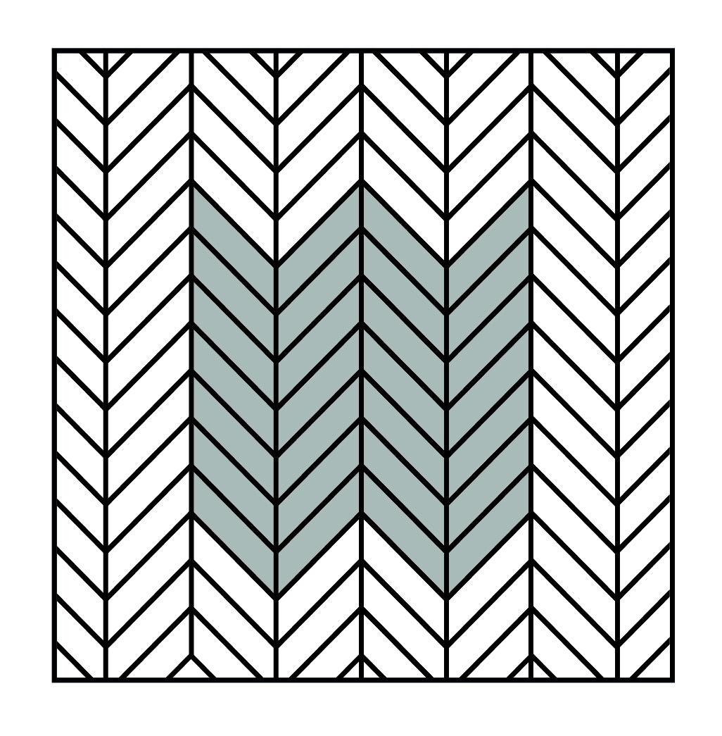 Legpatroon tegel Chevrons