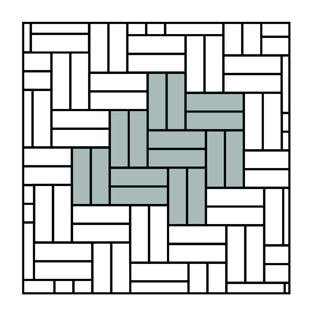 Legpatroon tegel Dubbel Elleboogverband