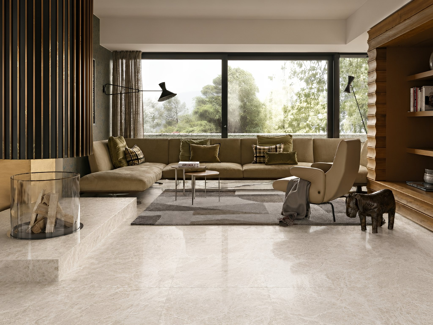 Mineral in een luxe badkamer